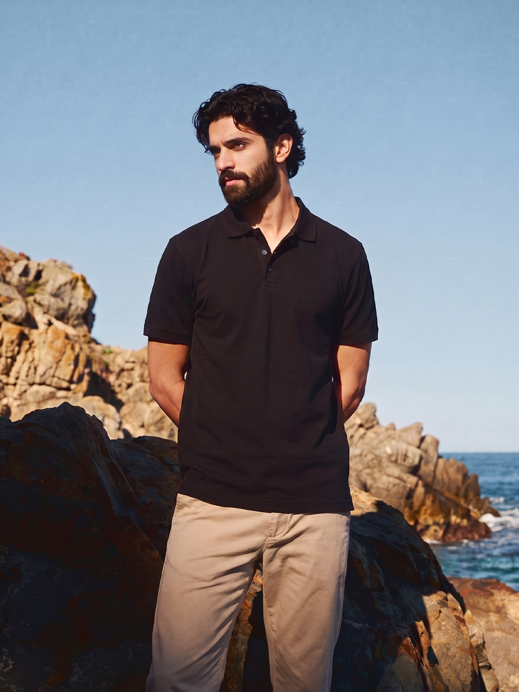 Men's 100% Cotton  Regular Fit Tshirt Black
