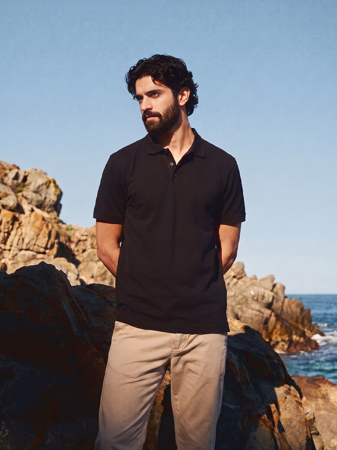 Men's 100% Cotton  Regular Fit Tshirt Black