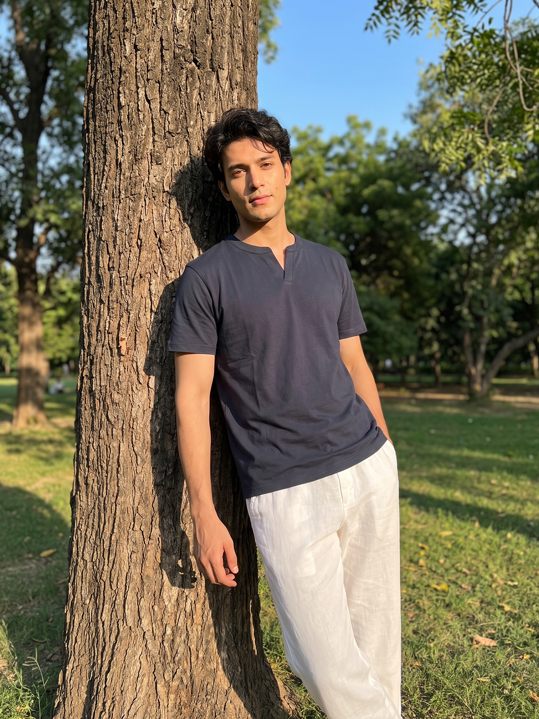 Men's 100% Cotton Relax Fit Tshirt Navy