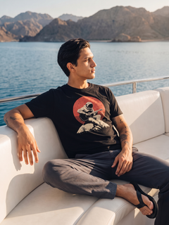 Men's Black 100% Organic Cotton Regular Fit Tshirt