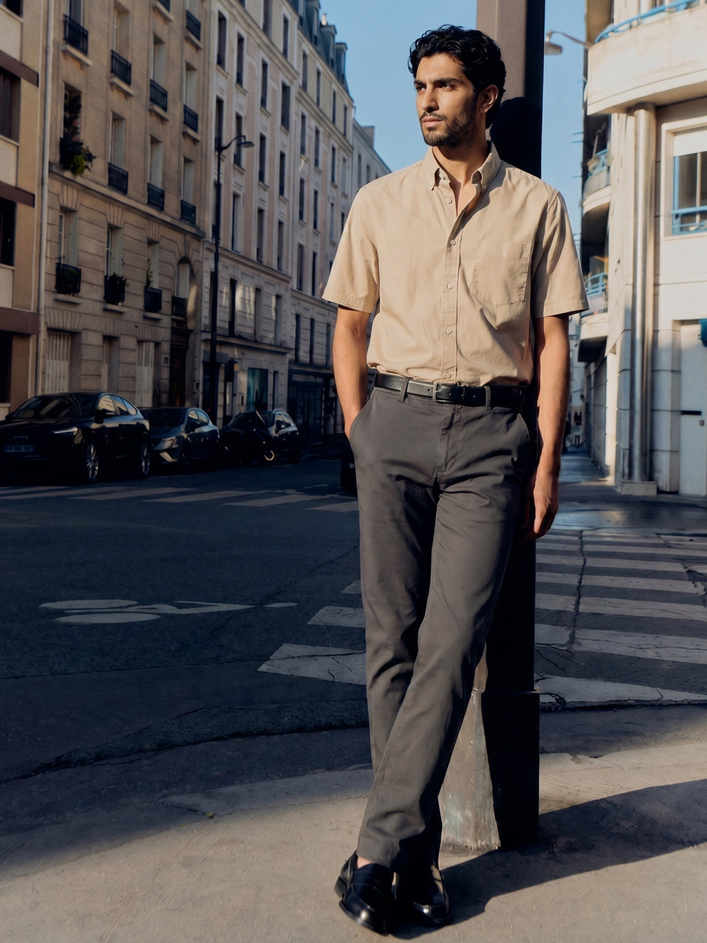 Men's Natural 100% Cotton Regular Fit Shirt