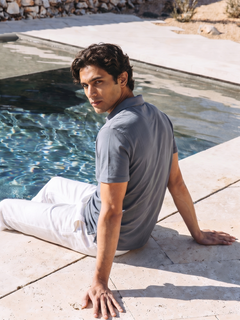 Men's Blue 100% Organic Cotton Regular Fit Tshirt