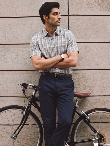 Men's 100% Cotton Regular Fit Shirt Green