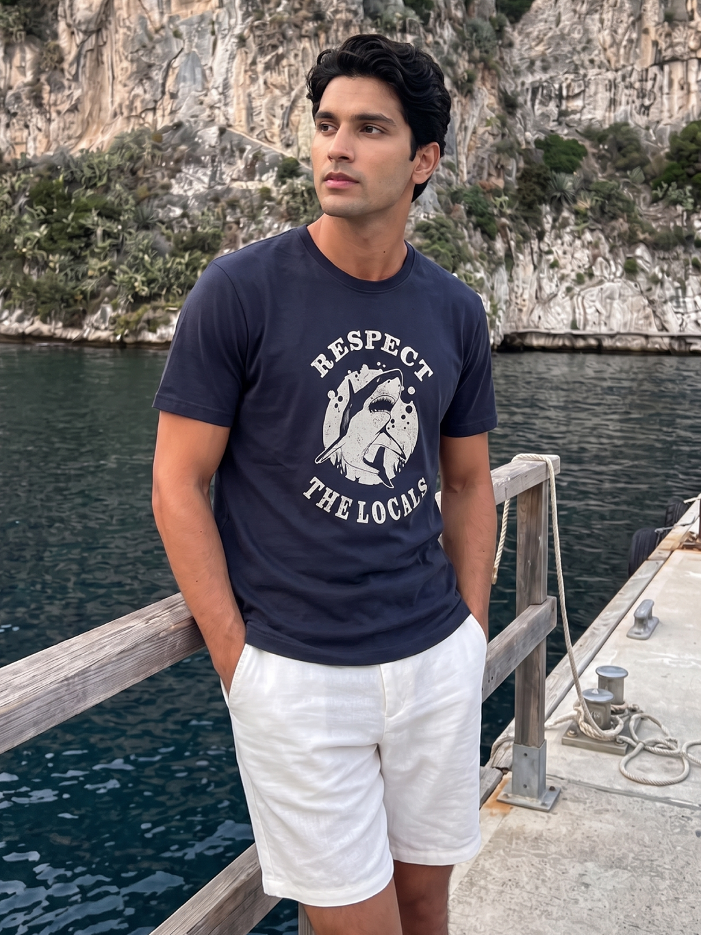 Men's 100% Organic Cotton Regular Fit Tshirt Navy