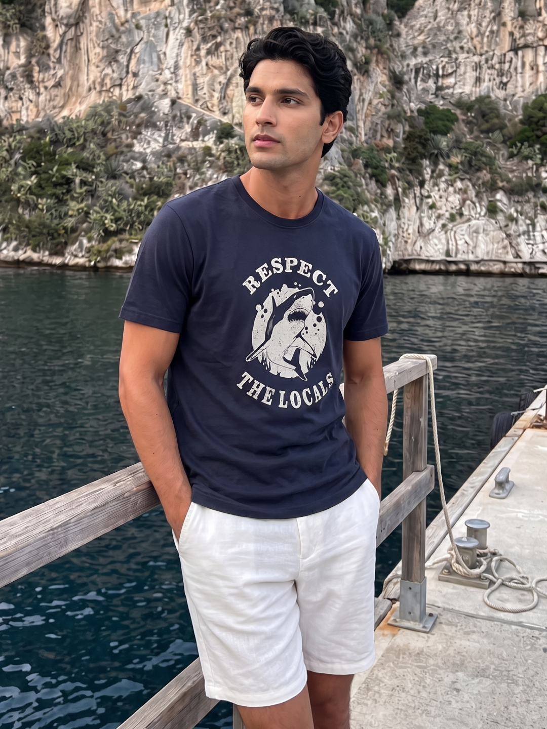 Men's 100% Organic Cotton Regular Fit Tshirt Navy