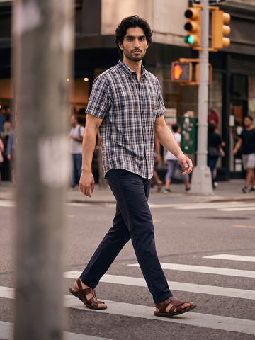 Men's 100% Cotton Regular Fit Shirt Navy
