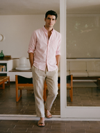 Men's Natural Cotton Linen Slim Fit Pant