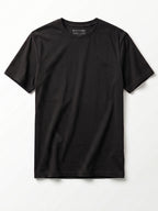 Men's Black Cotton Bamboo Elastane Regular Fit Tshirt