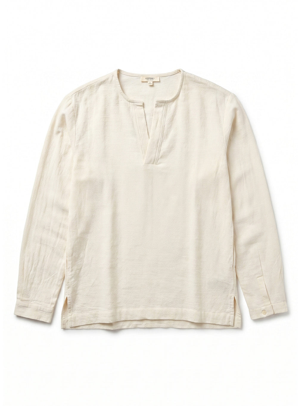 Men's Offwhite Cotton Polyester Loose Fit Shirt