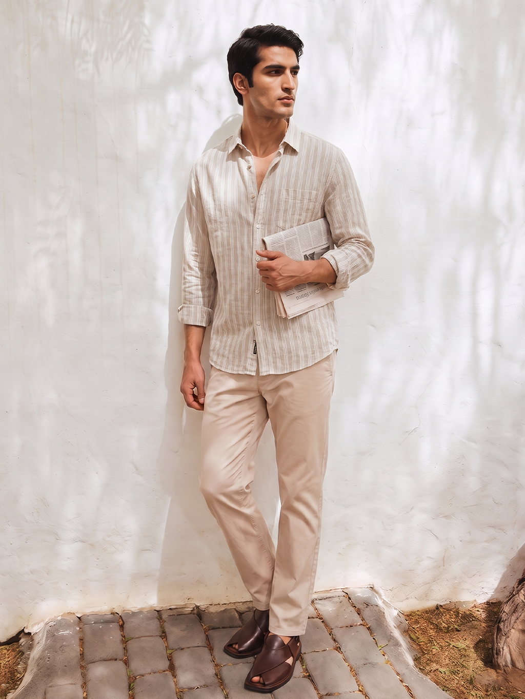 Men's Natural Cotton Lyocell Regular Fit Shirt