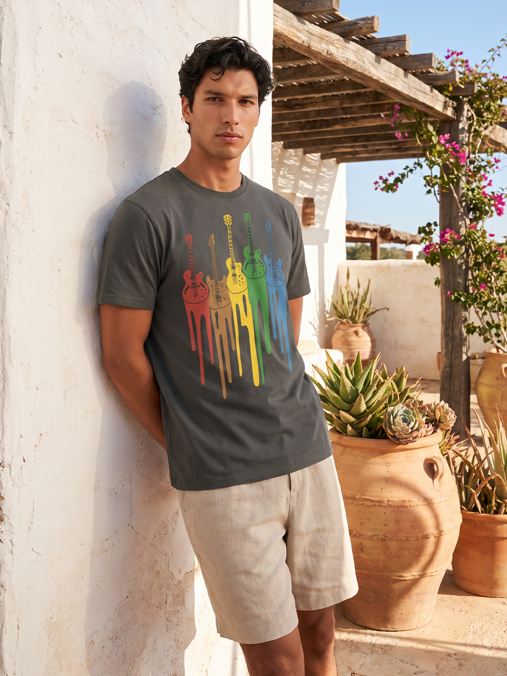 Men's 100% Organic Cotton Regular Fit Tshirt Charcoal