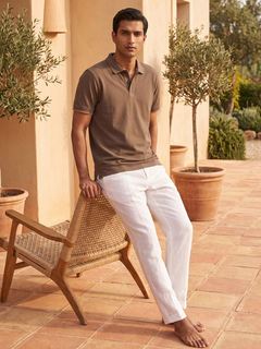 Men's Brown 100% Organic Cotton Regular Fit Tshirt