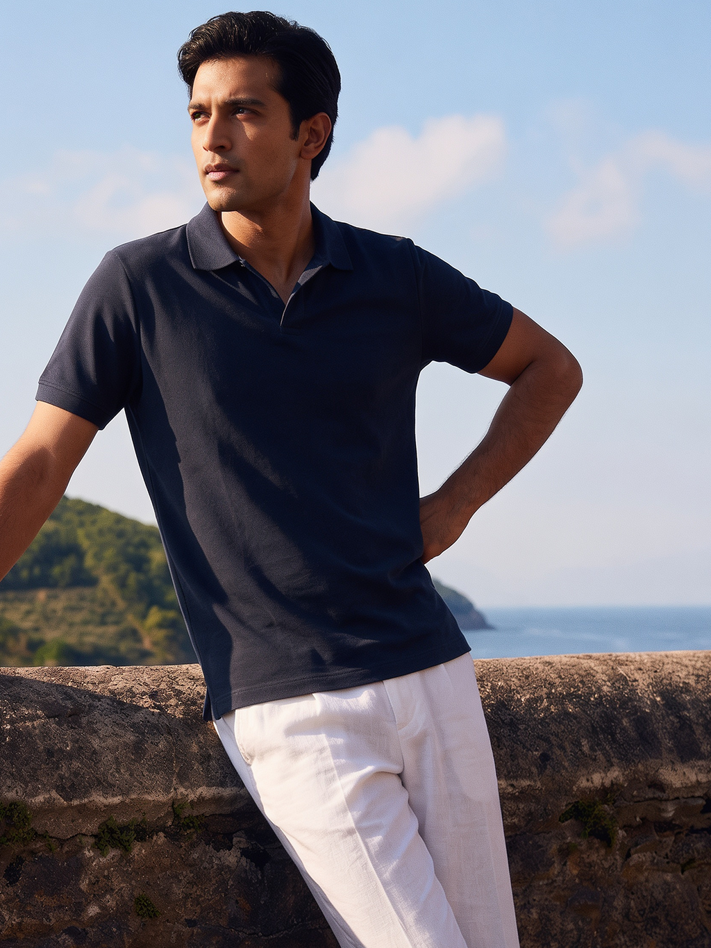 Men's 100% Cotton  Regular Fit Tshirt Navy