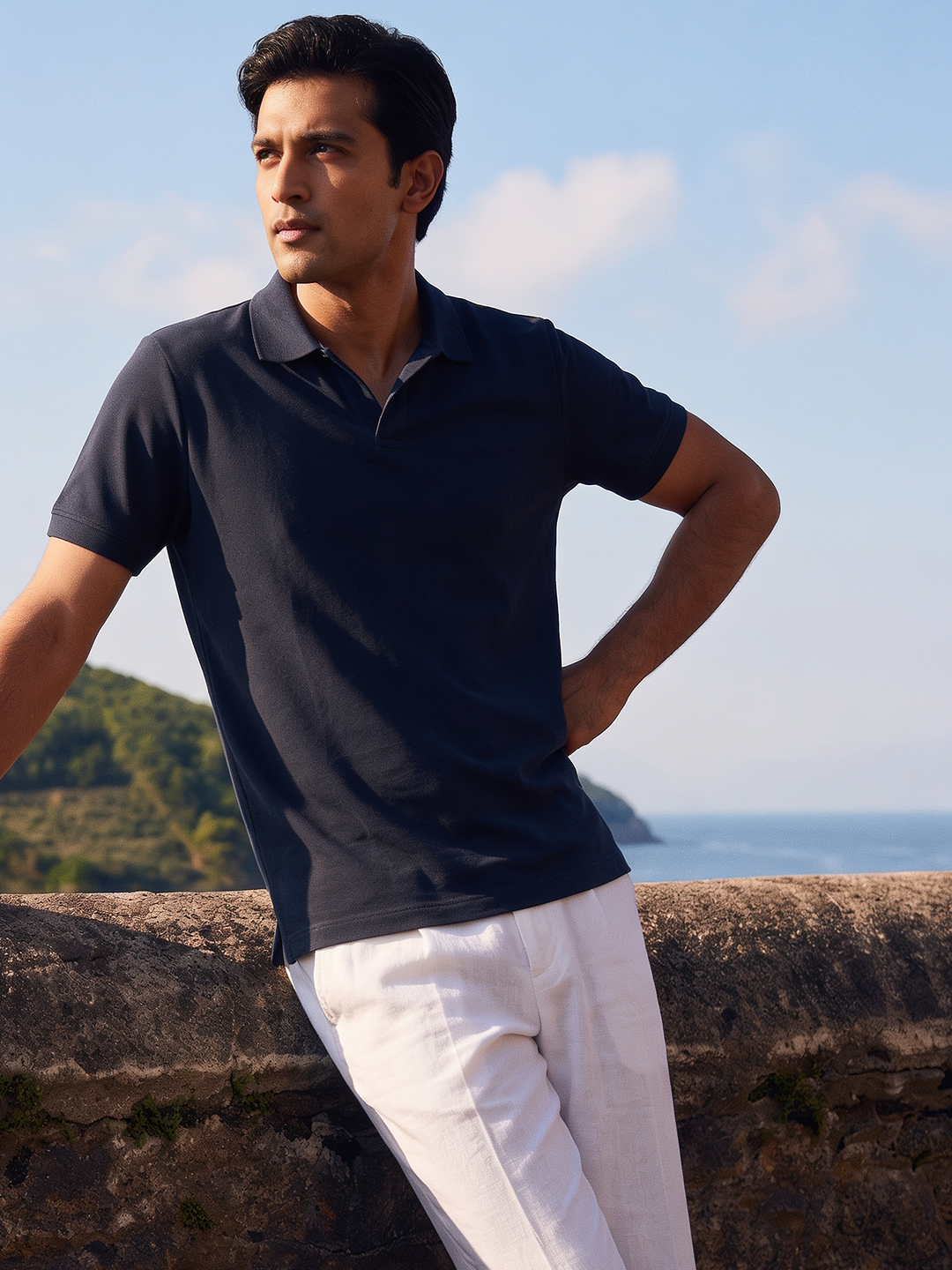 Men's 100% Cotton  Regular Fit Tshirt Navy