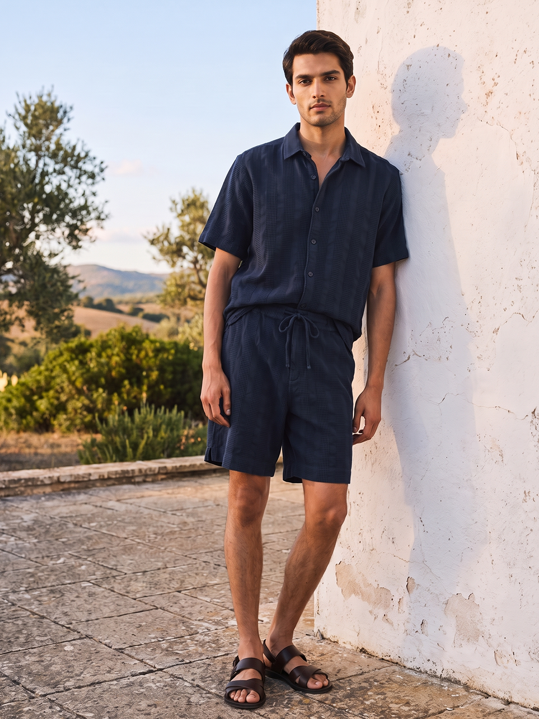 Men's 100% Cotton Regular Fit Shorts Navy