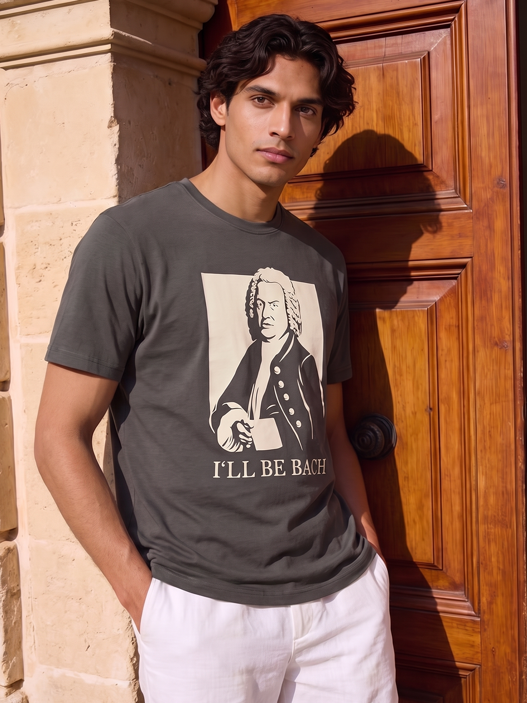 Men's 100% Organic Cotton Regular Fit Tshirt Charcoal