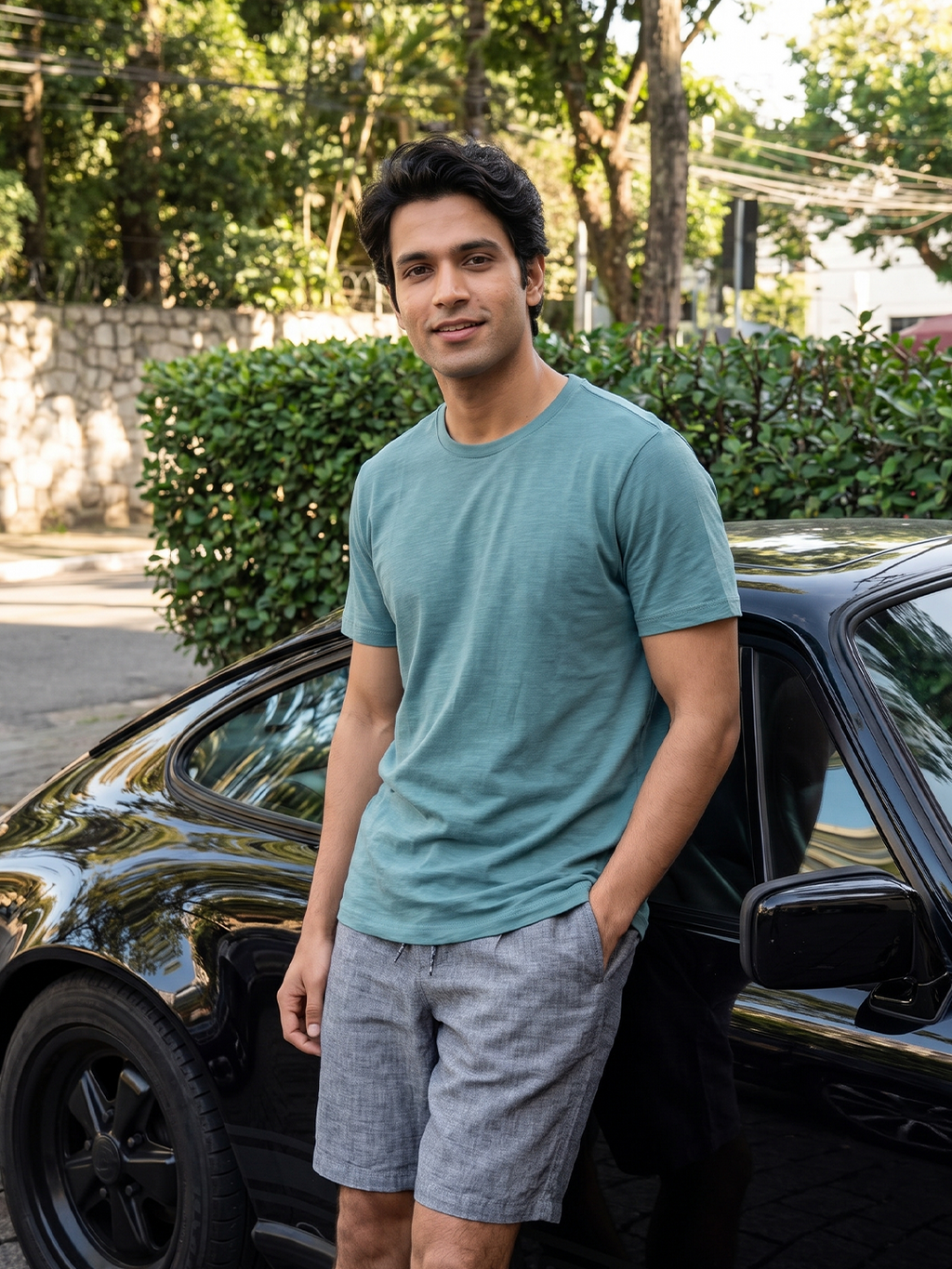 Men's 100% Cotton  Regular Fit Tshirt Green