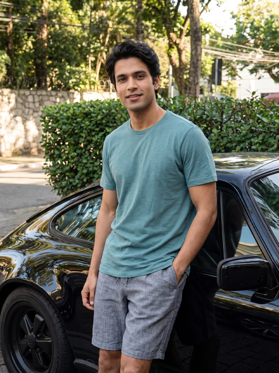 Men's 100% Cotton  Regular Fit Tshirt Green