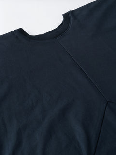 Women's Navy Cotton Elastane Regular Fit Knit Dress