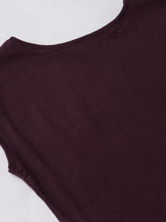 Women's Wine 100% Organic Cotton Regular Fit Knit Dress