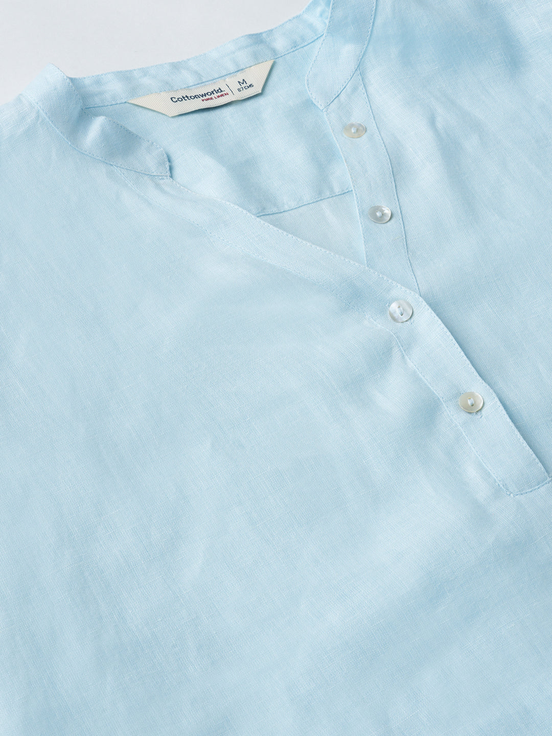 Women's Sky 100% Linen Regular Fit Blouse