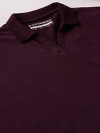 Women's Wine Cotton Elastane Regular Fit Tshirt