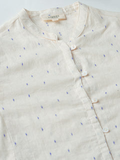 Women's Offwhite Cotton /Polyester Regular Fit Blouse