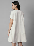 Women's Natural 100% Organic Cotton Regular Fit Knit Dress