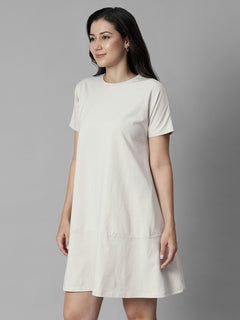 Women's Natural 100% Organic Cotton Regular Fit Knit Dress