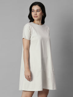 Women's Natural 100% Organic Cotton Regular Fit Knit Dress