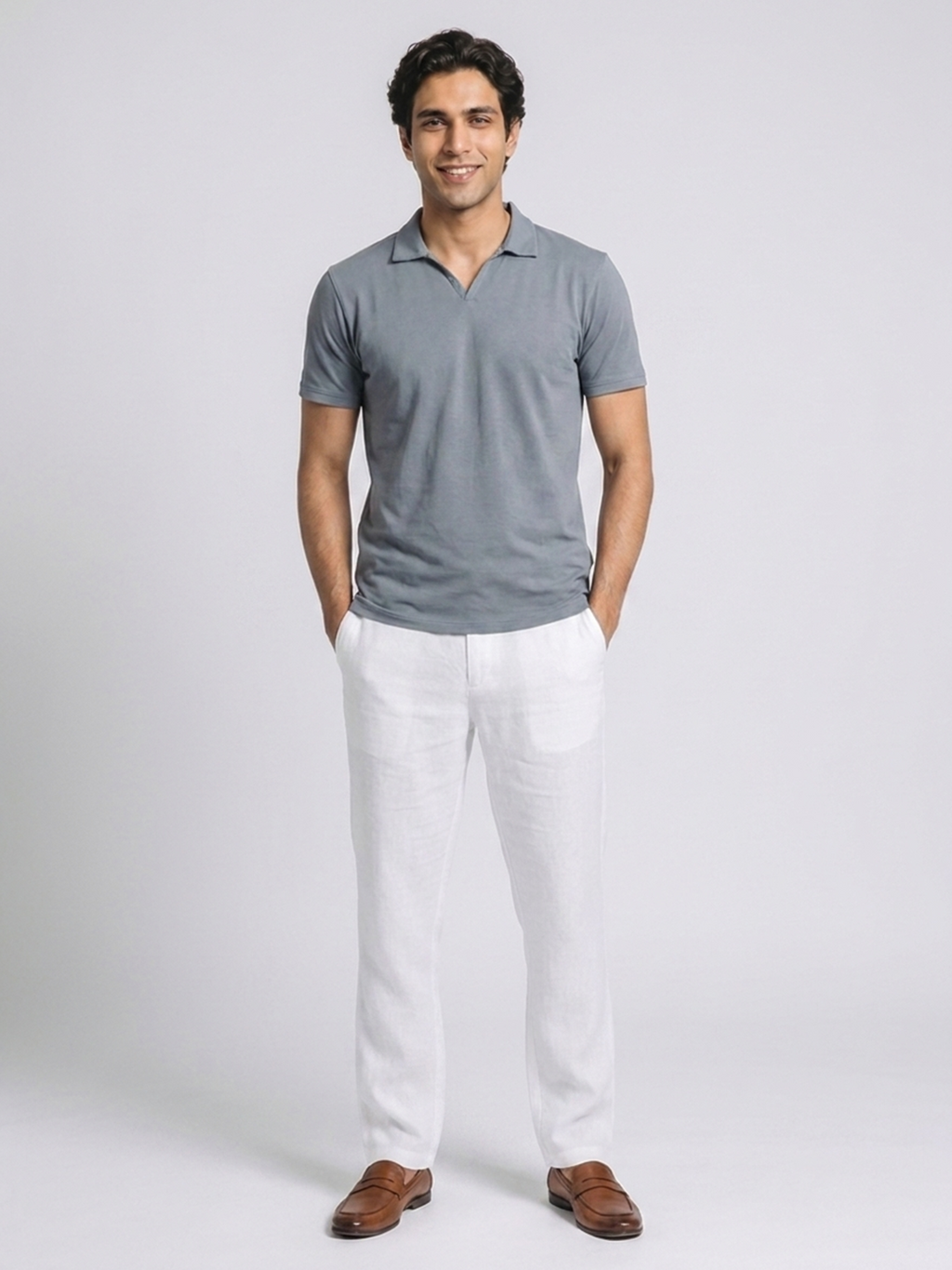 Men's Blue 100% Organic Cotton Regular Fit Tshirt