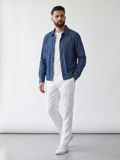 Men's 100% Cotton Regular Fit Jacket Navy