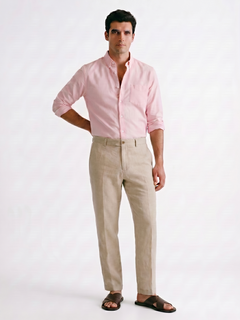 Men's Natural Cotton Linen Slim Fit Pant
