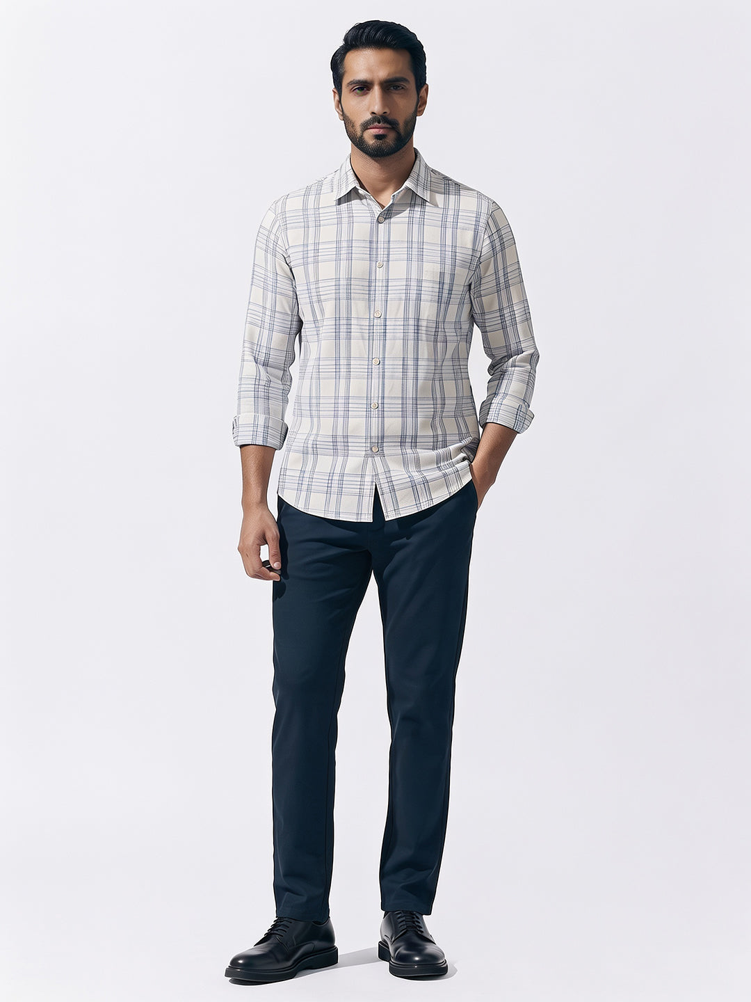 Men's Sand 100% Cotton Regular Fit Shirt