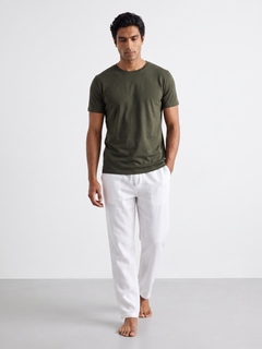 Men's Darkgreen 100% Organic Cotton Regular Fit Tshirt