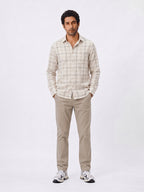 Men's Green Cotton Lycra Slim Fit Pant