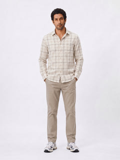 Men's Green Cotton Lycra Slim Fit Pant