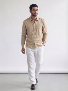 Men's Tencel Linen Regular Fit Shirt Natural