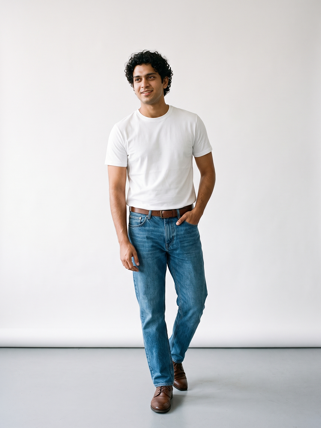 Men's 100% Cotton  Regular Fit Tshirt White