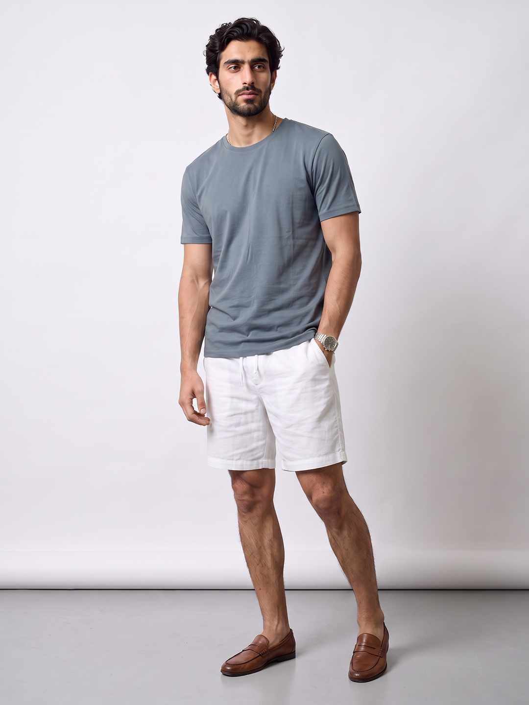 Men's 100% Cotton Regular Fit Tshirt Blue