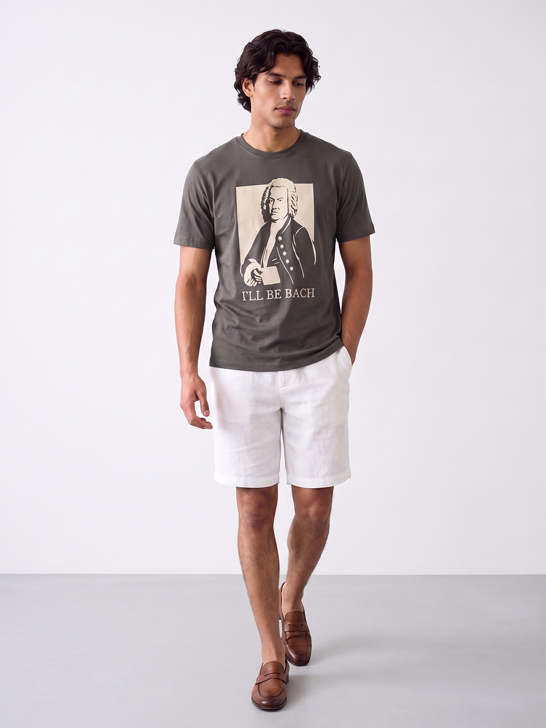 Men's 100% Organic Cotton Regular Fit Tshirt Charcoal
