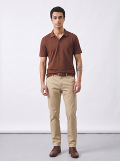 Men's 100% Cotton  Regular Fit Tshirt Brick