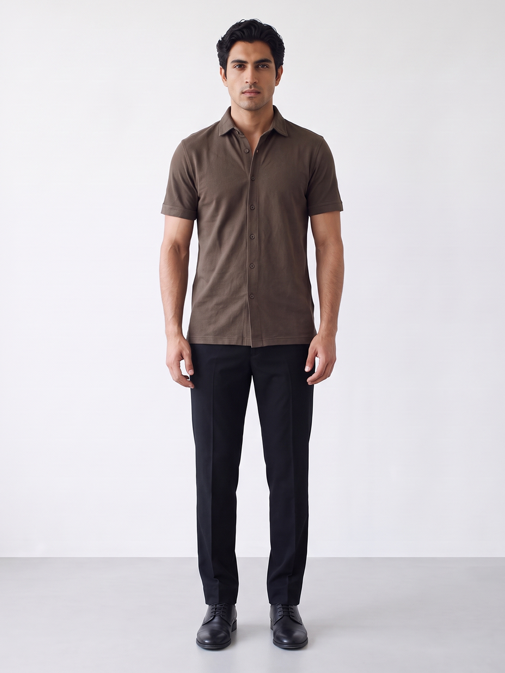 Men's 100% Cotton  Regular Fit Tshirt Brown