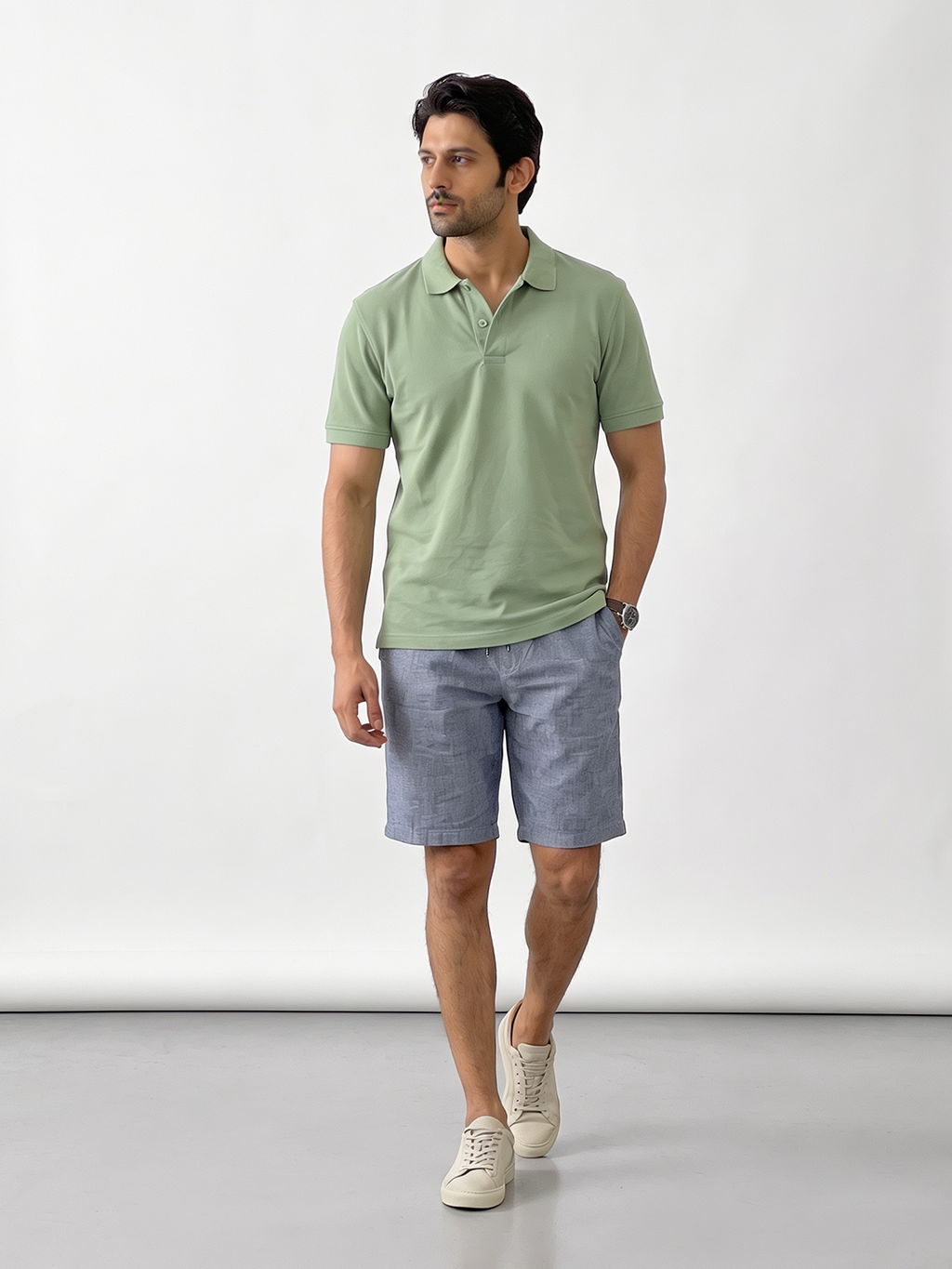 Men's Green 100% Organic Cotton Regular Fit Tshirt