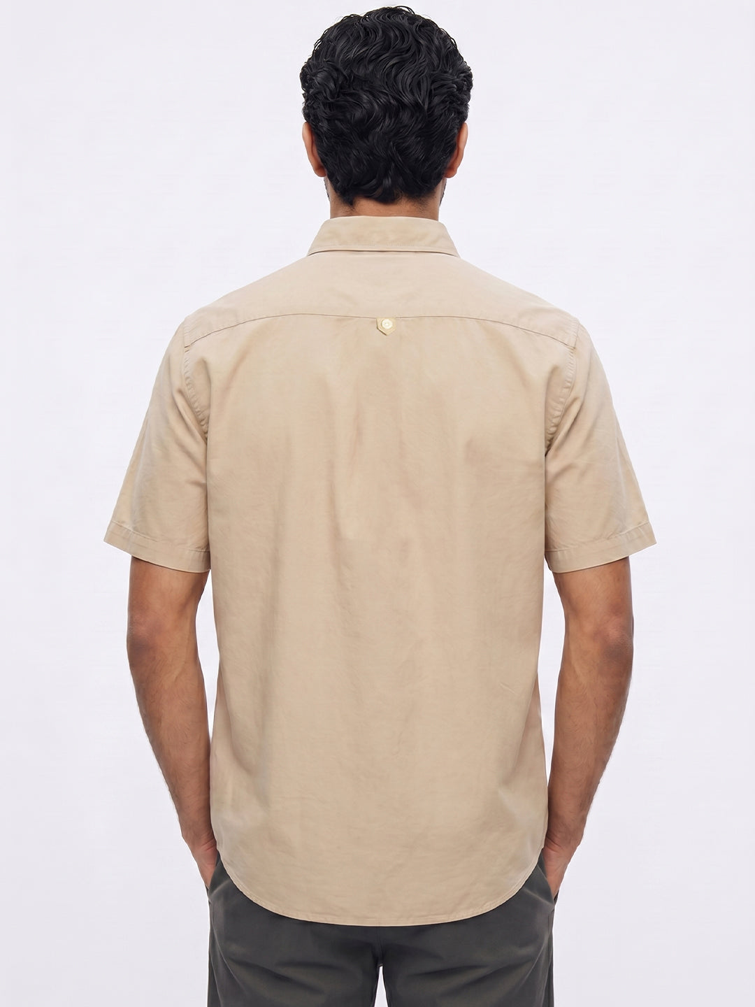Men's Natural 100% Cotton Regular Fit Shirt