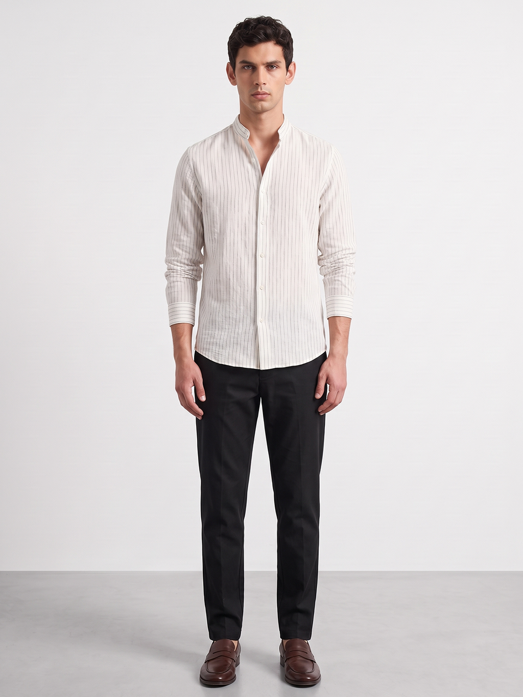Men's 100% Cotton  Regular Fit Shirt White