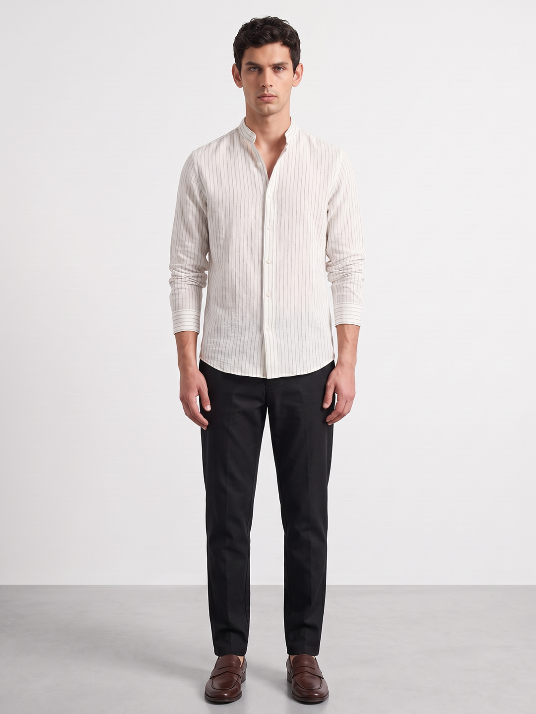 Men's 100% Cotton  Regular Fit Shirt White