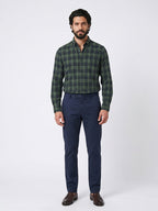 Men's Green 100% Cotton Regular Fit Shirt