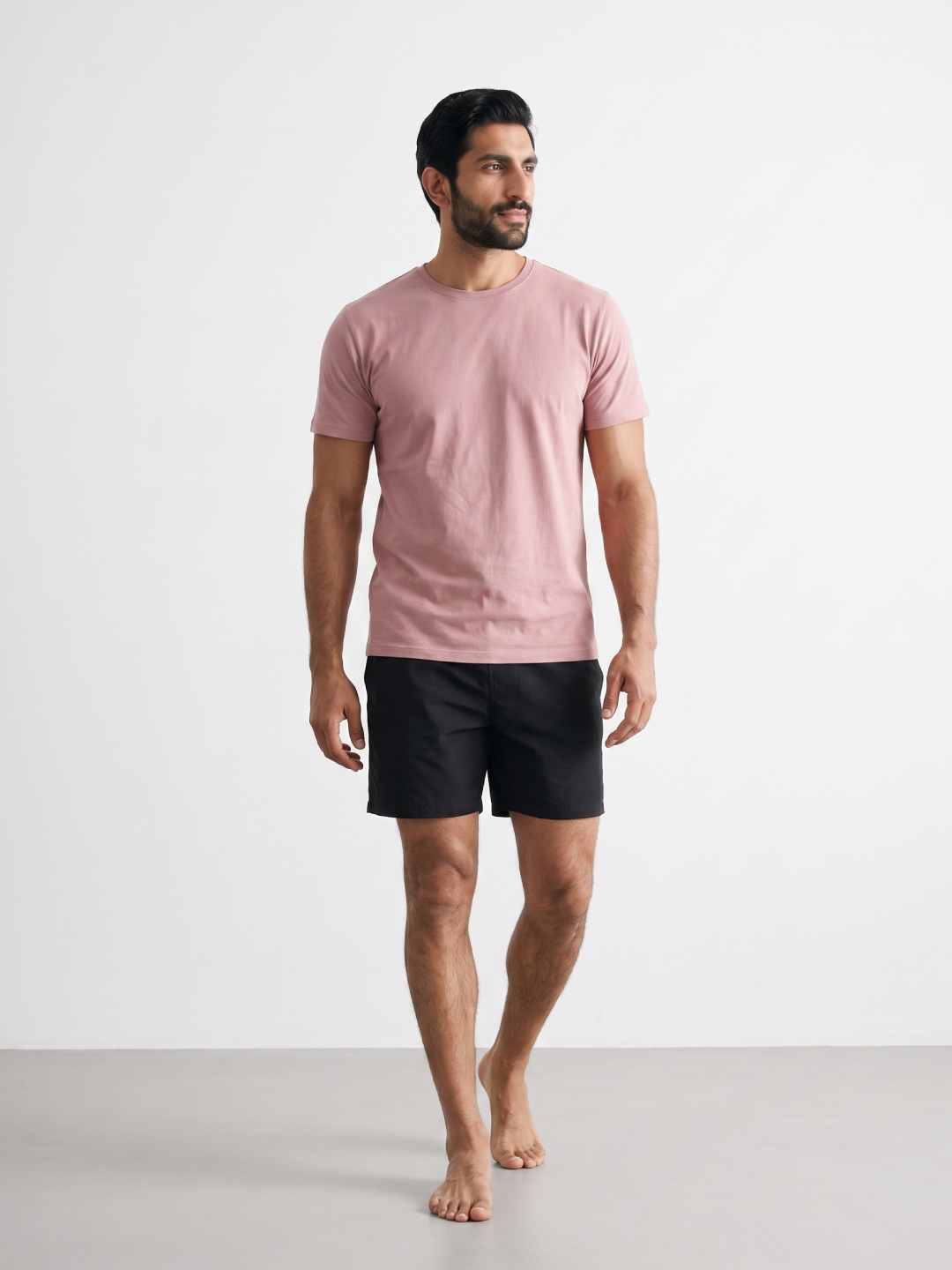 Men's Pink 100% Organic Cotton Regular Fit Tshirt