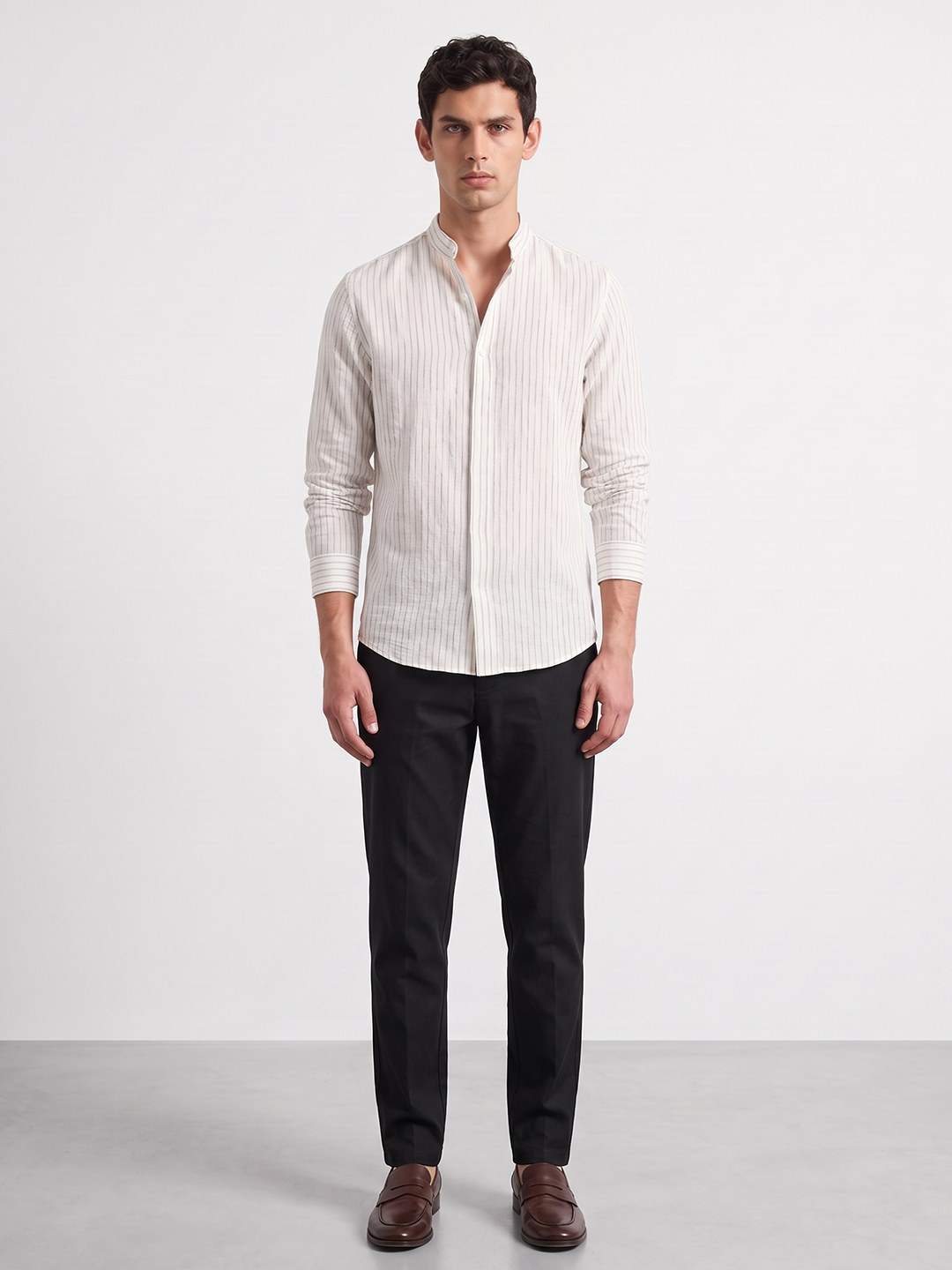 Men's 100% Cotton  Regular Fit Kurta Shirt White